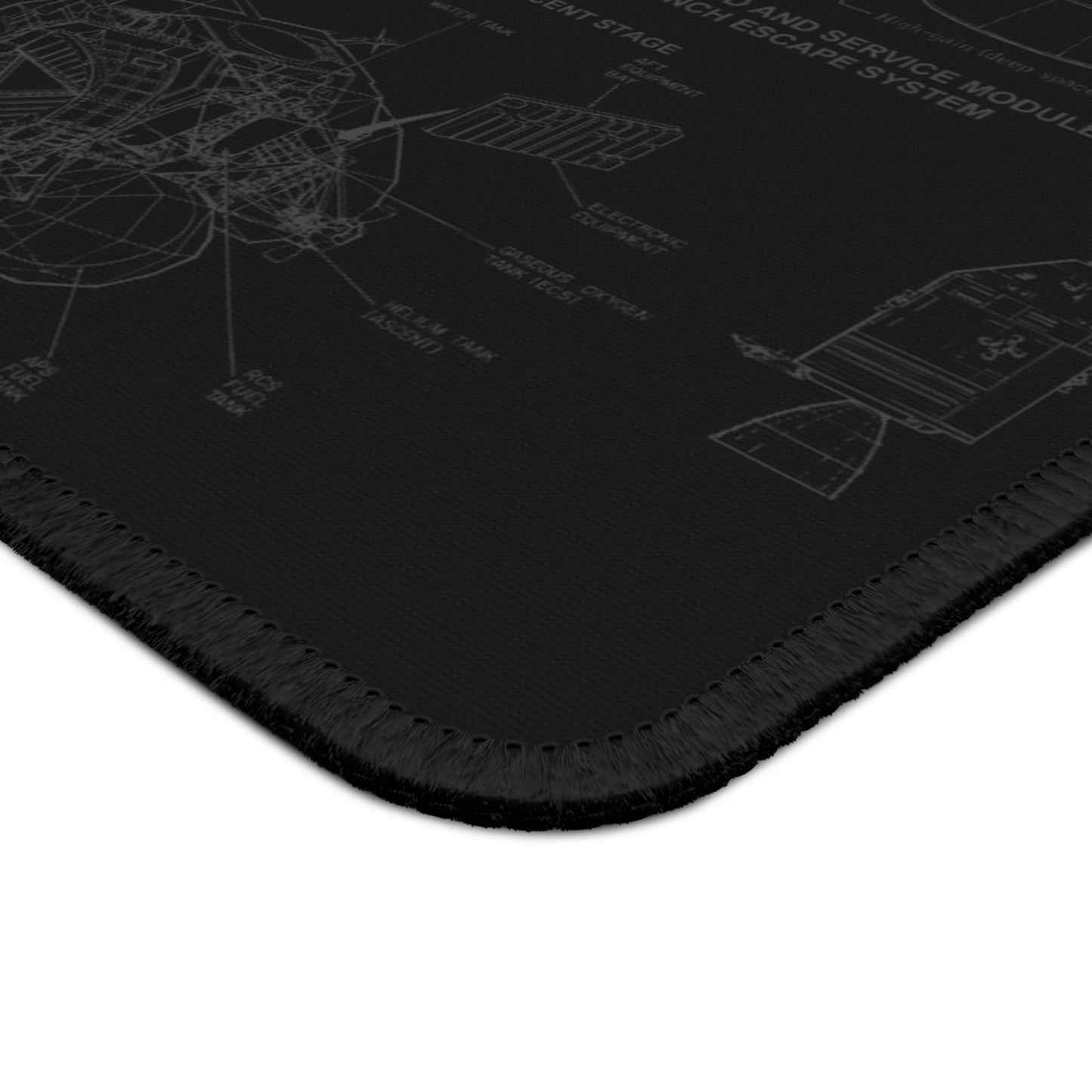 Gaming Mouse Pad, Apollo 11 Blueprint